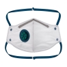 Masque pliable FFP1 à soupape d'expiration Dolomite Blanc – Portwest P210, paquet de 3 masques