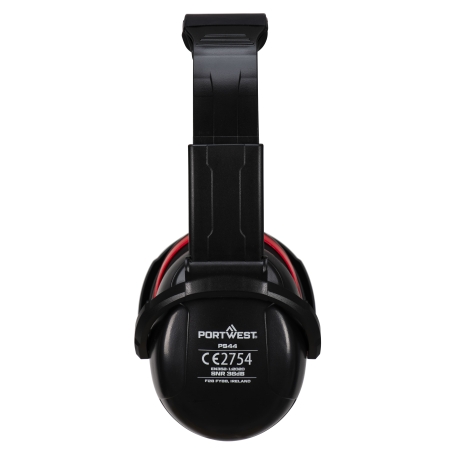 Casque anti-bruit pliable atténuation SNR 36 dB Rouge – Portwest PS44