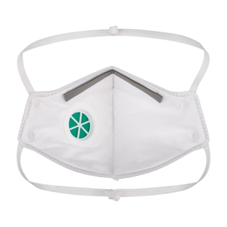 Masque pliable FFP3 à soupape d'expiration Dolomite Blanc – Portwest P310