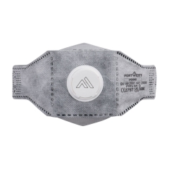 Masque respiratoire FFP3 plat pliable en carbone avec valve Blanc – Portwest P392, boîte de 10 masques