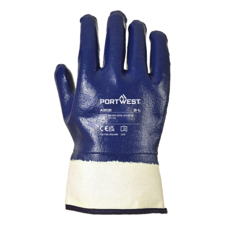 Gant nitrile tout enduit manchette de sécurité Marine – Portwest A302