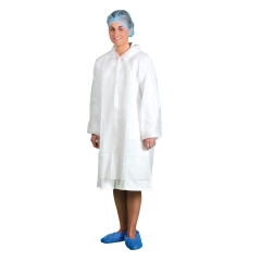 Blouse de visite jetable en polypropylène non tissé Blanc – Portwest D118, boîte de 200 pièces