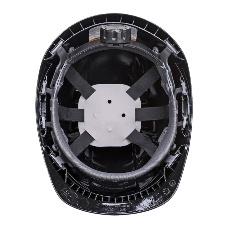 Casque de chantier ventilé look carbone 6 points Gris – Portwest PC55