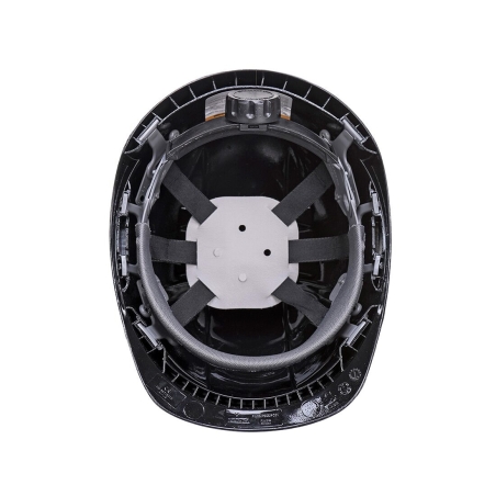 Casque de chantier ventilé look carbone 6 points Gris – Portwest PC55