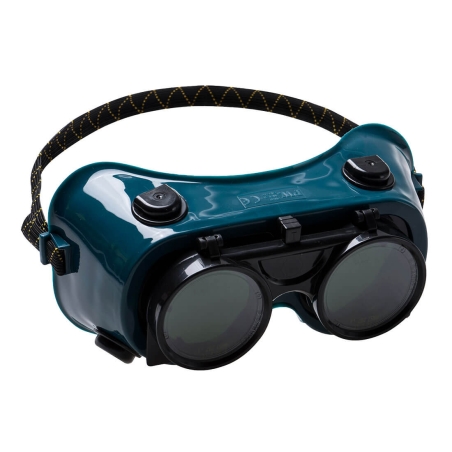 Lunette-masque de soudure à oculaire teinté shade 5 Vert bouteille – Portwest PW60