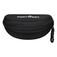 Étui de rangement pour lunettes de sécurité avec fermeture éclair Noir – Portwest PA15, lot de 8 étuis