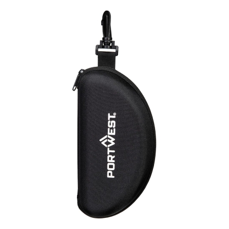 Étui de rangement pour lunettes de sécurité avec fermeture éclair Noir – Portwest PA15, lot de 8 étuis