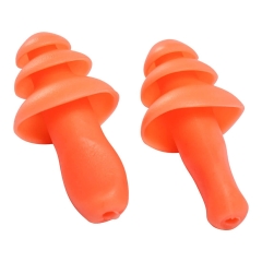 Bouchon d'oreille réutilisable en TPR thermoplastique SNR 31dB Orange – Portwest EP10, boîte de 50 paires