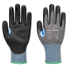 Gant anti-coupures niveau D jauge 15 revêtement PU Gris/noir – Portwest A647