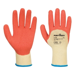 Gant de travail enduit latex 3/4 extra grip Jaune/orange – Portwest A105