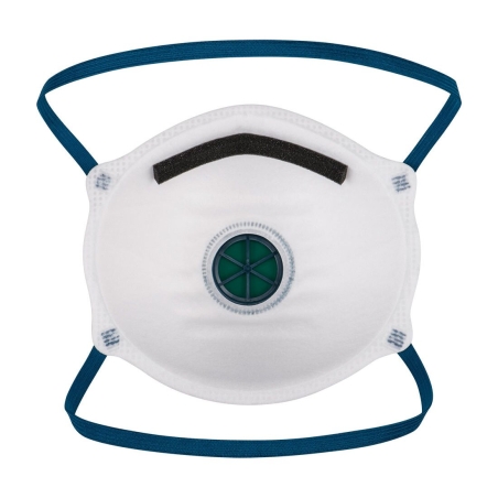Masque FFP2 à valve avec test Dolomite Blanc – Portwest P203, boîte de 10 masques