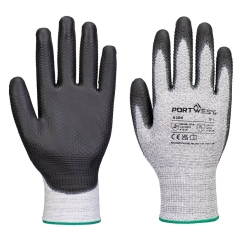 Gant de travail enduit PU tricot diamond grip léger Gris/noir – Portwest A124, lot de 12 paires