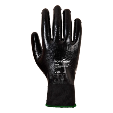 Gant de travail All-Flex entièrement enduit nitrile Noir – Portwest A315