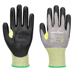 Gant anti-coupures niveau E revêtement PU jauge 15 Gris/noir – Portwest A651