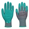 Gant enduit nitrile strié résistant chaleur et huile Gris/vert – Portwest A313, paquet de 12 paires