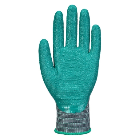 Gant enduit nitrile strié résistant chaleur et huile Gris/vert – Portwest A313, paquet de 12 paires