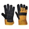 Gant docker cuir avec manchette caoutchoutée Jaune – Portwest A200