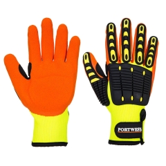 Gant de protection impact nitrile avec renfort de paume Jaune/orange – Portwest A721