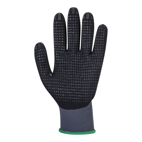 Gant enduit nitrile mousse 3/4 paume picots précision Gris/noir – Portwest A353
