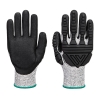Gant anti-coupure niveau C protection impact TPV dos de main Gris/noir – Portwest A723