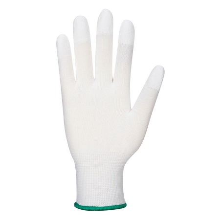 Gant nylon doigts enduits PU jauge 13 précision Blanc – Portwest A121