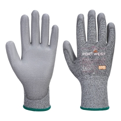 Gant anti-coupure niveau C paume enduite PU Gris – Portwest A622