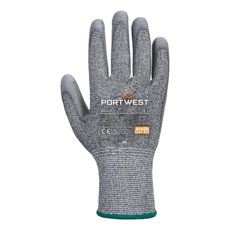 Gant anti-coupure niveau C paume enduite PU Gris – Portwest A622