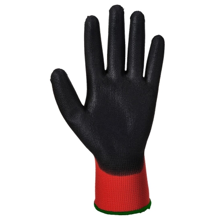 Gant enduit PU résistance abrasion haute dextérité Rouge/noir – Portwest A641