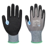 Gant anti-coupures niveau D enduit mousse de nitrile Gris/noir – Portwest A648