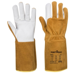 Gant soudeur TIG ultra en cuir de chèvre Brun – Portwest A521