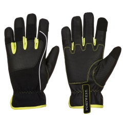Gant de travail haute performance écran tactile compatible Noir/jaune – Portwest A771