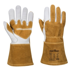 Gant de soudage professionnel cuir pleine fleur doublure polaire Brun – Portwest A540