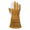 Gant de soudage professionnel cuir pleine fleur doublure polaire Brun – Portwest A540
