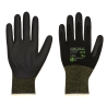 Gants bambou mousse de nitrile calibre 15 anti-dérapant Noir – Portwest AP10, paquet de 12 paires