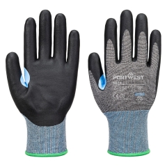 Gant anti-coupures niveau D nitrile mousse jauge 15 Gris/noir – Portwest A644