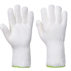 Gant anti-chaleur contact 250°C en meta-aramide sans coutures Blanc – Portwest A590, vendu à l'unité (1 gant)