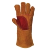 Gant de soudeur renforcé paume et pouce coutures para-aramide Brun – Portwest A530