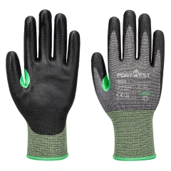 Gant anti-coupures niveau C revêtement PU compatible écran tactile Gris/noir – Portwest A638