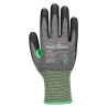 Gant anti-coupures niveau C revêtement PU compatible écran tactile Gris/noir – Portwest A638