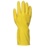 Gant latex de ménage flocké coton manchette roulée Jaune – Portwest A800, lot de 240 paires