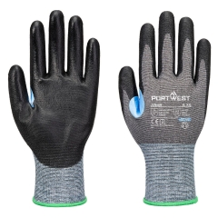 Gant anti-coupures niveau D enduit PU jauge 21 Gris/noir – Portwest A649