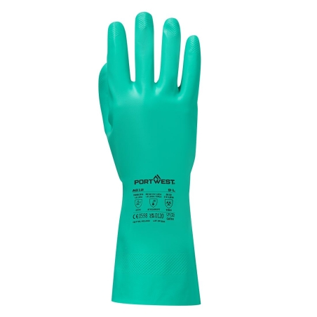 Gant nitrile chimie antidérapant ultra-sensitif Vert – Portwest A812