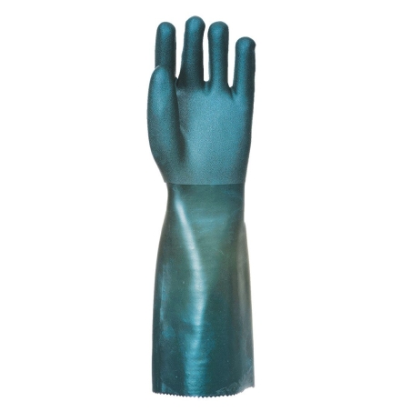 Gant PVC double trempage 45 cm protection chimique Vert – Portwest A845