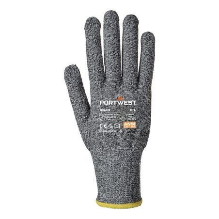 Gant anti-coupure niveau D picots PVC préhension Gris – Portwest A640