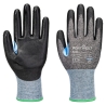 Gant anti-coupures niveau D revêtement PU compatible écran tactile Gris/noir – Portwest A642