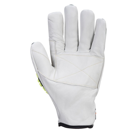 Gant anti-coupure protection impact cuir pleine fleur Gris – Portwest A745