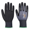 Gant enduit nitrile micro-mousse éco anti-coupure niveau B Bleu/noir – Portwest AP18, lot de 12 paires