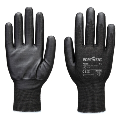 Gant anti-coupure niveau A9 enduit nitrile micro-mousse Noir – Portwest A680