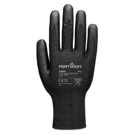 Gant anti-coupure niveau A9 enduit nitrile micro-mousse Noir – Portwest A680