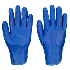 Gant contact alimentaire immersion totale nitrile jauge 15 Bleu – Portwest AP72